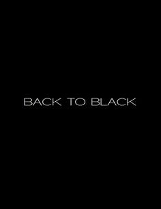 the back to black logo is shown on a black background