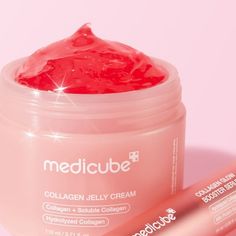 Medicube Global on Instagram: "💗Pink Skincare for glowy skin with our Collagen Line✨

Collagen Niacinamide Jelly Cream💗
✔️ Niacinamide (Vitamin B3)
✔️ Freeze-dried Hydrolyzed Collagen
✔️ Squalane
✔️ Hydrolyzed Elastin
✔️ No artificial colors

Collagen Glow Booster Milk Serum💗
✔️ Peptide
✔️ Hydrolyzed Elastin
✔️ Milk Protein Extract 1%
✔️ Niacinamide
✔️ Ceramide
✔️ Adenosine" Collagen Jelly, Jelly Cream, Morning Skincare, Glow Effect, Glowy Skin, Milk Protein, Glowing Complexion, Hydrolyzed Collagen, Sustainable Packaging