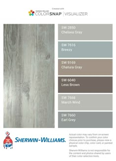 the color scheme for sherwinn - williams's wood flooring