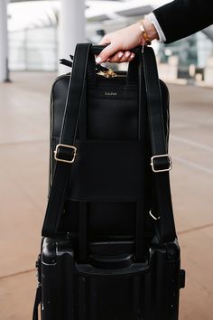 Backpack Airport, Goyard Backpack, Calpak Luggage, Rimowa Luggage, Chic Jean Outfits, Nordstrom Jeans, Comfy Travel, Work Uniform, Celine Handbags