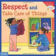 a book with an image of two children in front of a closet and the words respect and