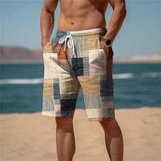 Season:Summer; Fabric:Cotton Blend,Terry; Gender:Men's; Style:Casual,Athleisure; Elasticity:Micro-elastic; Occasion:Holiday,Daily,Streetwear; Fit Type:Regular Fit; Function:Breathable,Soft; Waistline:Mid Waist; Pattern:Graphic,Plaid,Patchwork,Color Block,Stripe; Design:Drawstring,3D Print,Elastic Waist; Brand:OUKU; Pants Type:Beach Shorts,Sweat Shorts,Terry Shorts; Fly Type:Drawstring,Elasticity; Front page:FF; Listing Date:06/30/2023; Production mode:External procurement; Hips:; Length:; Waist: Mens Sweat Shorts, Printed Pants Style, Winter Shorts, Terry Shorts, Shorts Cargo, Beach Pants, Elastic Waist Shorts, Sweat Shorts, Type Of Pants