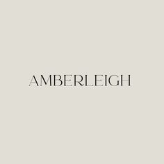 the word ambereigh on a gray background