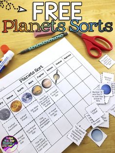 free planets sort worksheet for kids to learn about the planets and how they are made