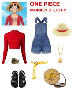 Cute Outfits Anime Inspired, Anime Inspired Outfits Women, Sanji Inspired Outfit, Anime Outfit Inspired, Zoro One Piece Inspired Outfit, Cute Anime Inspired Outfits, One Piece Inspired Outfits Anime, Luffy Inspired Outfit, Anime Inspired Clothes