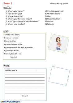 the worksheet for reading and writing with pictures on it, including an image of a