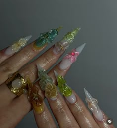 Environment Studies, Earthy Nails, Nail Inspo Summer, Earthy Girl, Summer Baddie, Flowers Nails, Sharp Nails, Hippie Nails, Nails Today