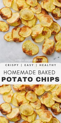 crispy easy healthy homemade baked potato chips