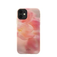 an iphone case with pink flowers on it