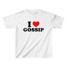 Introducing the I Love Gossip Baby Tee! This 90s-inspired tee is perfect for those who love aesthetics and staying on-trend. The Y2K design makes it a great gift for friends or yourself. Express your love for gossip in a stylish way! The model is wearing an XS size. Y2k Design, Patchwork Baby, 90s Baby, Baby Tees, Tee Shirt Designs, Statement Shirt, 90s Inspired, Funny Baby, Love T Shirt