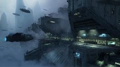 Starsector Art, Sci Fi Building, Advanced Warfare, Sci Fi City, Sci Fi Environment, Fiction Idea, The Old Republic, Star Wars Artwork, Futuristic Art