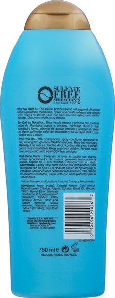 Repair & strengthen dry, damaged hair with OGX Renewing + Argan Oil of Morocco Conditioner. Argan Oil of Morocco conditioner from the #1 Hair Repair Brand* is ideal for dry, damaged hair. Our new & improved formula protects hair from excessive loss of lipids & proteins which creates frizz & breakage. Now with LipiPro Shield (TM) Technology, it provides 2x more protein & lipid protection** for healthy hair. This conditioner with a citrus-fresh, floral-green, & woody scent repairs dry, damaged str Ogx Shampoo, Argan Oil Of Morocco, Woody Scent, More Protein, For Healthy Hair, Argan Oil Hair, Dry Damaged Hair, Hair Routines, Hair Repair