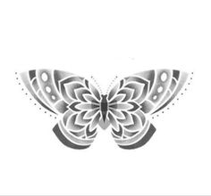 a black and white drawing of a butterfly