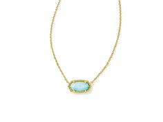 Kendra Scott Elisa Birthstone Necklace - Necklace : Gold Light Blue Magnesite : Meet Kendra Scott's #1 best seller, the Elisa Pendant Necklace. Loved by celebs and trendsetters alike, this one-of-a-kind icon is so popular that one sells every minute! The Elisa is designed to dress up, dress down − or however you please. Rhodium and 14k gold plated brass. Adjustable length with a lobster claw closure. Remove jewelry when washing your hands, swimming, exercising, cleaning, or styling your hair, as Kendra Scott Necklace March Birthstone, Teal Kendra Scott Necklace, Kendra Scott Necklace Blue, Blue Kendra Scott Necklace, Kendra Scot, Preppy Necklaces, Summer Necklaces, Elisa Pendant Necklace, Kendra Scott Necklace Elisa