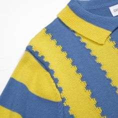 - Knitted polo- 100% cotton yarn- Unlined- Regular fit- Machine washable Fabric & Care- Delicate Machine Wash at 30 degrees(86℉) with similar colors.- Iron inside out on low temperature.- Store flat.- Do not tumble dry.- Do not bleach. Blue Collared Knit Sweater, Blue Polo Collar Sweater For Winter, Blue Polo Collar Sweater For Fall, Blue Collared Polo Sweater For Fall, Blue Collared Polo Sweater, Blue Polo Sweater For Fall, Blue Fitted Collared Polo Sweater, Blue Collared Polo Sweater For Winter, Blue Knit Polo Sweater With Ribbed Collar