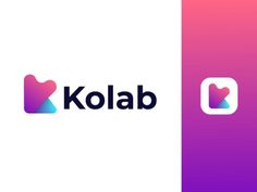 two logos for kolab, one with an arrow and the other with a heart