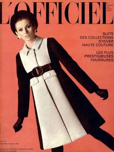 size: 12x9in Art Print: L'Officiel, October 1967 - Jeanne Lanvin by Roland Bianchini : October Vintage, Sixties Style, 1960’s Fashion, Ladies Coats, Bouchra Jarrar, Claude Montana, Swinging 60s, 1960's Fashion