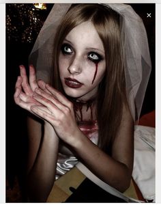 Zombie Bride Dead Bride Makeup, Zombie Bride Makeup, Halloween Makeup Diy Easy, Dead Bride Costume, Corpse Bride Makeup, 2015 Halloween Costumes, Zombie Halloween Costumes, Dead Bride, Halloween Bride