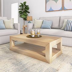 Introducing the Modern Rectangular Coffee Table with Shelf - a harmonious blend of style and practicality, designed to elevate your living space. Crafted meticulously from solid pine wood, this modern coffee table for the living room with underneath storage ensures both durability and timeless elegance. Its use of non-toxic finishes not only ensures a safe environment but also reflects a commitment to eco-conscious craftsmanship. The distinctive wirebrush finish creates a textured look that adds Center Table With Storage, Wood Craftsmanship, Coffee Table With Shelf, Floor Shelf, Table For Small Space, Table For Living Room, Coffee Table Rectangle, Living Room Organization, Solid Wood Flooring