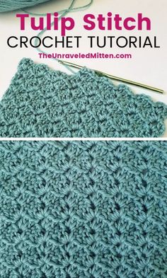 the crochet stitch is being used to make a square pattern for a pillow