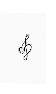 a black and white photo of a musical note with the letter s in it's center