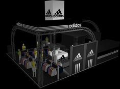 the adidas booth is set up for an event