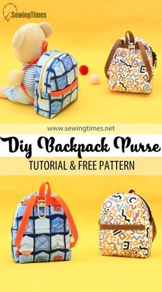 the back pack purse sewing pattern is easy to sew