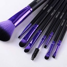 Tattoo Special, Makeup Brushes Guide, Best Makeup Brushes, Purple Makeup, Beauty Brushes, Types Of Makeup