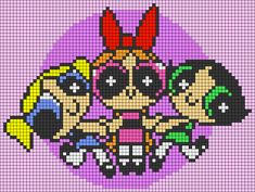 Powerpuff Girls Bubbles, Vanellope Y Ralph, Blossom Bubbles And Buttercup, Kawaii Cross Stitch, Hello Kitty Earrings, Crochet Disney