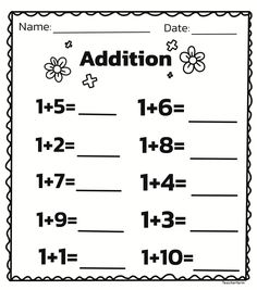 addition worksheet with numbers and place value for the first grade student to use