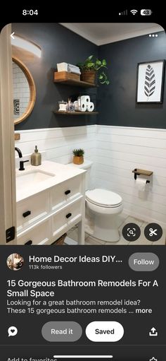 Great Bathrooms, Gorgeous Bathroom, Bathrooms Remodel, Small Spaces, Home Decor, Home Décor