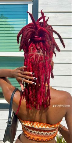 Unique Loc Styles, Color Locs, Natural Locs, Loc Hairstyles, Beautiful Dreadlocks, Dreadlock Style