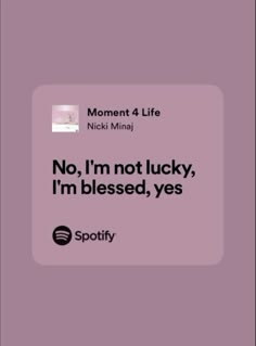 a pink background with the words'no, i'm not lucky, i'm