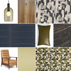 a collage of different wallpapers and furniture with various patterns, colors, and shapes