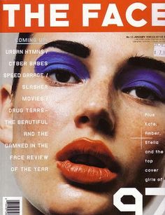 the face magazine cover with an image of a woman's face and blue eyes