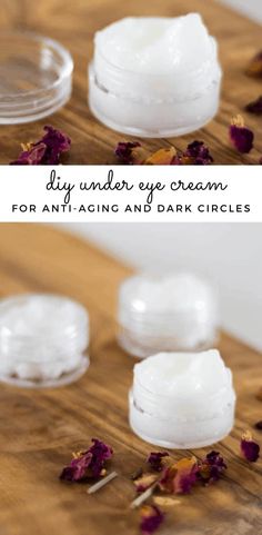 Learn how to make a homemade natural eye cream to reduce wrinkles, puffiness, dark circles, and tighten skin. #naturaleyecream #eyecream #antiagingcream #naturalfacecream Natural Eye Cream, Under Eye Cream, Haut Routine, Cold Pressed Coconut Oil, Lotion For Oily Skin, Natural Face Cream, Baking Soda Shampoo