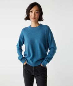 Crafted with long, fine cashmere fibers for minimal pilling, this luxurious crew neck sweater has a sweatshirt-inspired body with ribbing at the neck, hem, and cuffs. The fit is generous and has an incredibly soft hand feel. Wear yours with everything from denim to tailored pieces. Michael Stars, Spring 2024, Soft Hands, Soft Hand, Cashmere Sweater, Cashmere Sweaters, Crew Neck Sweater, Neck Sweater, Sweaters & Cardigans