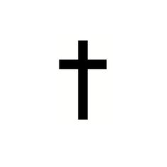 a black cross on a white background