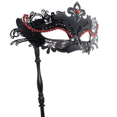 PRICES MAY VARY. Package Includes: Masquerade Mask with Stick, metal with edging sequins. Size: W 20cm* H 10 cm/ 7.9”*3.9” One size fits most. Comfortable, Lightweight, Universal-fitting design. No flaking of paint, no messy excess glue residue, and no discoloration The plastic mask can be hand adjusted for a better fit and with the straps to keep in position. The metal one is made with light weight eco-friendly metal alloy, and Decorated with Sparkling Rhinestones Perfect for couples or date, H Vintage Masquerade Mask For Carnival Party, Red And Black Masquerade Mask, Masquerade Mask With Stick, Womens Halloween Costume, Prom Costume, Plastic Mask, Halloween Costume Mask, Christmas Carnival, Mardi Gras Decorations