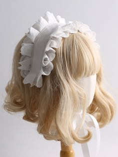 Elevate your kawaii and lolita ensemble with our Sweet Maid Hairband, available in classic white, sleek black, and rich dark red. This charming accessory features delicate lace trim, perfectly capturing the essence of sweet maid aesthetics. Maid Accessories, Maid Aesthetic, Maid Hat, White Hairband, Maid Headband, Lace Hairband, White Bonnet, Plus Size Goth Fashion, Plus Size Kawaii