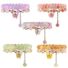 PRICES MAY VARY. [ Package You Can Get ] This set of 10 crystal beaded bracelets comes in a variety of colors and styles, giving you plenty of options to choose from. Wear them alone or stack them together for a unique look. Change up your style every day or share them with your family and friends. [ Adorable Design ] These Bohemian bracelets are handmade with colorful beads and charm butterfly tassel, giving you an exquisite decoration. The fashion design makes you look bright and lively, makin Cheap Handmade Multicolor Crystal Bracelet, Adjustable Silver Beaded Bracelet With Butterfly Charm, Beaded Butterfly Bracelet, Crystal Jewelry With Butterfly Charm, Crystal Beaded Bracelets, Crystal Butterfly Bracelet, Dream Reality, Bracelet Pack, Crystal Beads Bracelet