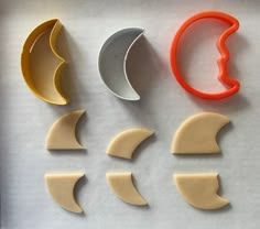 the cookie cutters are made to look like moon shapes