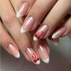 Bow Nail Designs, Bow Nail Art, Nagel Tips, Girly Acrylic Nails, Casual Nails, Soft Nails, French Tip Nails