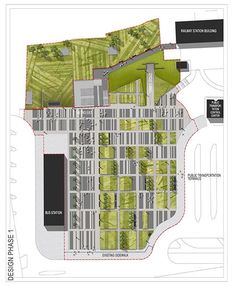 the plan for an urban park with lots of trees