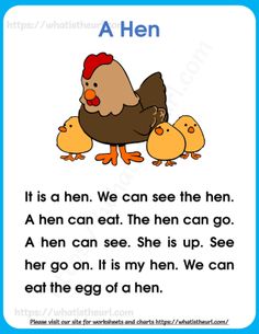 a poem with an image of a chicken and two chicks