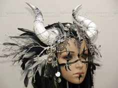 Gothic Headpiece, Horns Costume, Demon Costume, Make Photo, Hair Reference, Costume Makeup