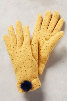 Clasina Gloves - #anthrofave Anthropologie Gloves, Tartan Plaid Scarf, Fashion Gloves, Vintage Gloves, Soft Classic, Dress Gloves, Mellow Yellow, Yellow Fashion, Cool Stuff