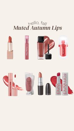 Soft Autumn Lipstick Colors Mac, Lipstick Soft Autumn, Soft Autumn Lip Color, Soft Autumn Korean Makeup, Warm Undertone Lipstick Shades, Soft Autumn Asian, Makeup For Soft Autumn, Muted Autumn Makeup