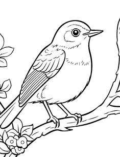 a bird sitting on top of a tree branch with flowers in the foreground and an apple blossom behind it