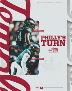 an image of a football card with the name phily's turn on it